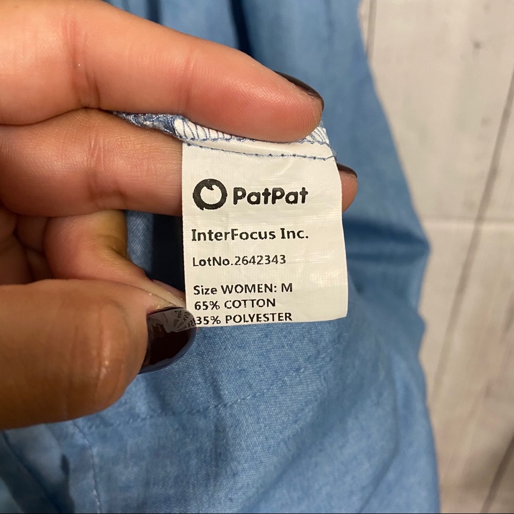 PATPAT Chambray Button Down Dress Medium - Picture 5 of 8
